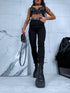 Черные джинсы EXTRA HIGH WAIST AP398-16